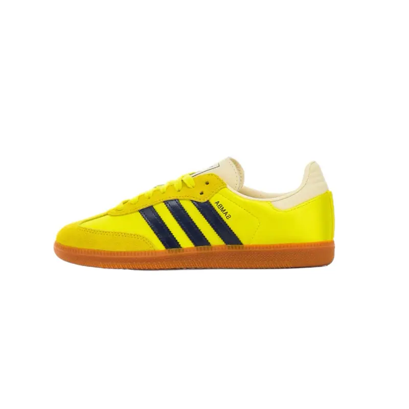 Adidas Samba OG Shock Yellow Night Indigo Women's Perfect Daily Casual Comfort Fashion Footwear Walking Sneaker Trainer Shoe Girl, Casual Athletic Sneaker, Street Low Sneakers