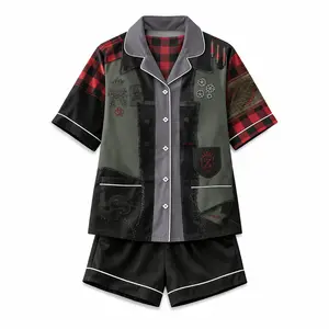 Zed Costume Pajamas Set, Zombies 4 Movie Sleepwear, Halloween Deeney Zombies 4 Cosplay PJs, Unisex Long Sleeve Pajama Set