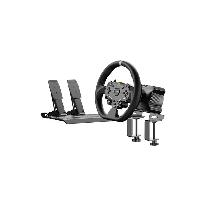 MOZA R3 Aluminium Wheel+Pedals Bundle (Model RS074) - Direct Drive Gaming Items, Secure Connection, Mount, Customizable Rotation Angles & Force Feedback Curve, Consistent Braking & Throttle Modulation, Windows PC/iRacing Compatibility