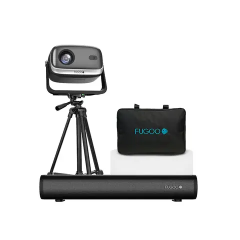 Fugoo - Outdoor Projector & Soundbar Bundle with 120" Screen