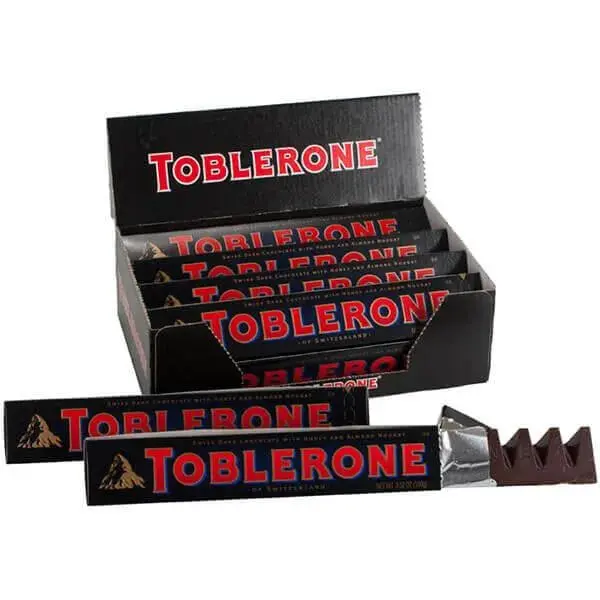 Toblerone Dark Chocolate Bars: 20-Piece Box Toblerone Dark Chocolate Bars: 20-Piece Box