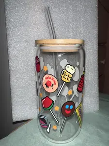 Custom Glass Cup With Unique Design For Drinkware