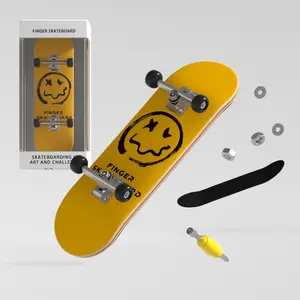 Pro Wooden Fingerboard DIY Kit| 5-Ply Maple Deck & High-Speed Bearing Wheels| Premium PU Grip Tape Mini Skateboard Desk Toy