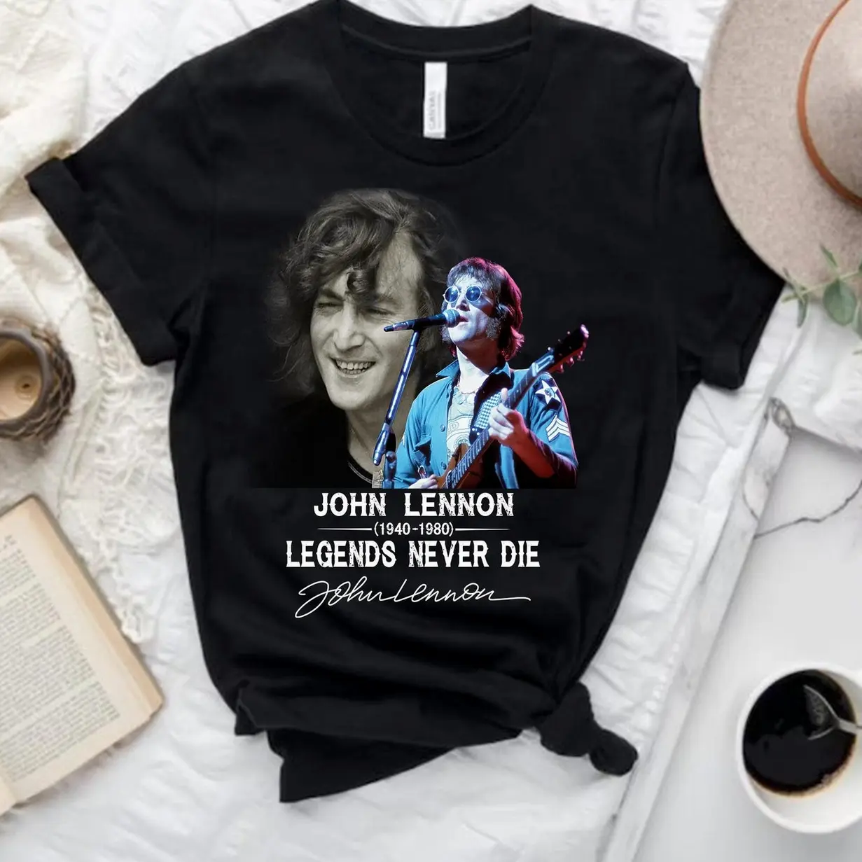 John Lennon T-Shirt, Vintage Unisex John Lennon T-shirt, Retro 