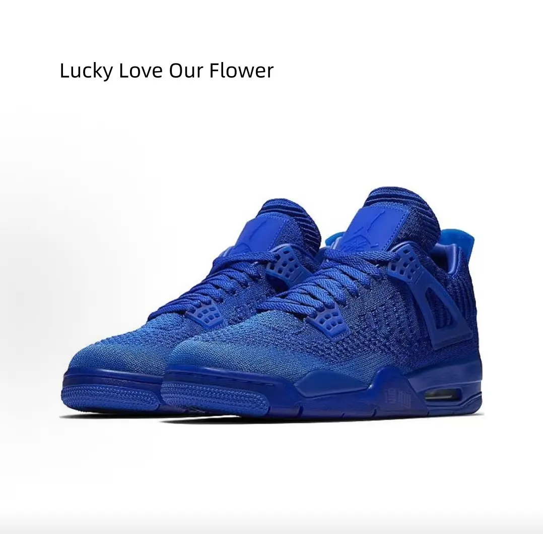 Full Royal Blue Knit Mesh Mid Top Basketball Sneakers For Men, Shock Absorbing Air Cushion Rubber Outsole Breathable Street Athletic Trainers Daily Sports Wear