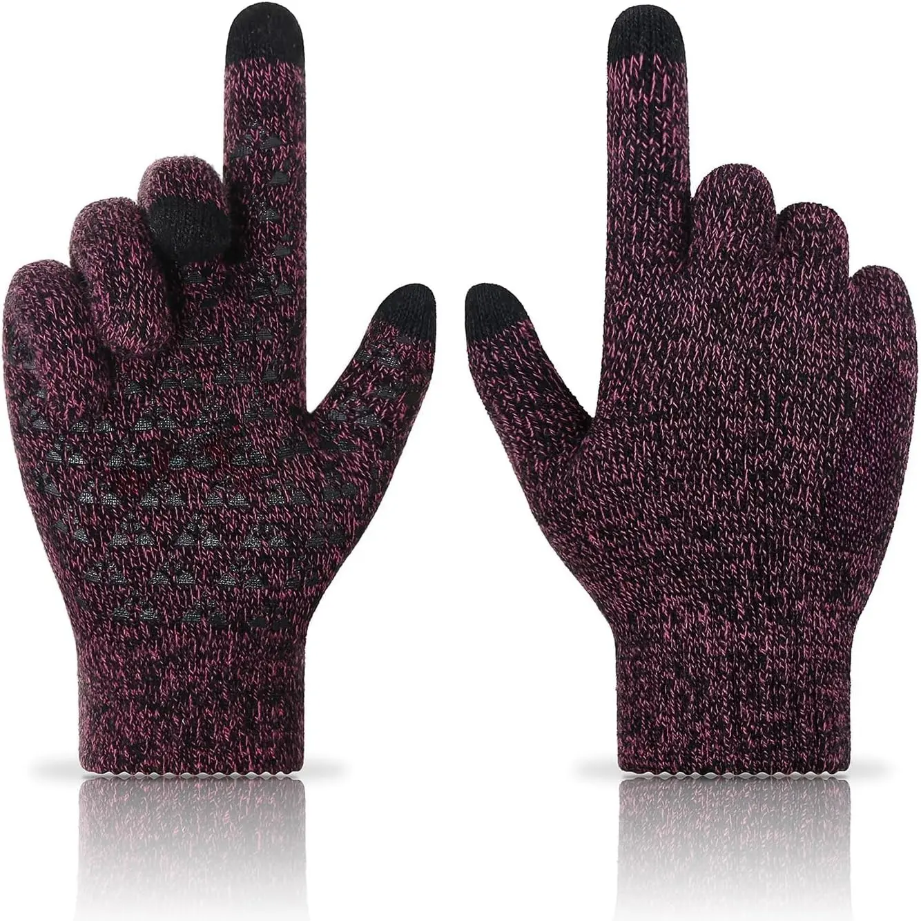 EyeconicFinds Winter Gloves, Christmas Gloves, Unisex, One Size Fits All,Upgraded Touchscreen Typing Warm Running Gloves with Soft, Warm Knit Liner