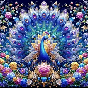 Peacock Animal Flower Diamond Painting Kit Square Round Diamond 5D DIY Mosaic Handmade Art Adult Exquisite Gift Home Decor Diamond Bedazzling Kit