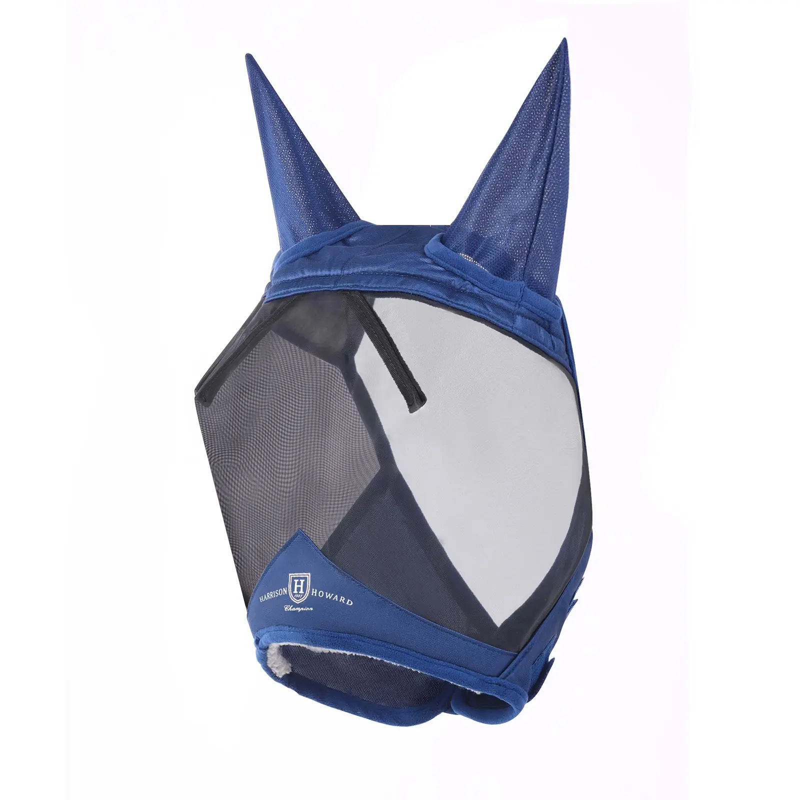 Half Face Fleece Horse Fly Mask Navy