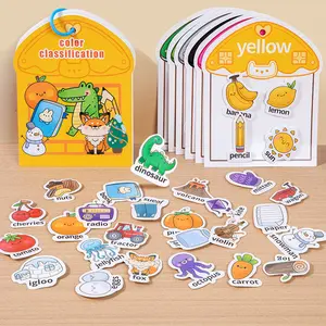 Interactive Learning Busy Book Color Sorting Activity Toy with Stickers, Ideal for Toddler Education, Pre-School Language Development Tool