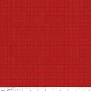 Fabric Riley Blake Red Plaid Stitcher's Flannel by the Quarter Yard F15553-RED