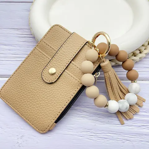 【Black Friday】Boho Style Silicone Beaded & Tassel Decor Keychain, Keychain for Women, Versatile Accessory, Ideal Birthday Gift