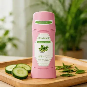 Flora Ruby aluminum-free cucumber & green tea deodorant stick. Provides 48-hour odor protection. Natural formula for daily underarm care.