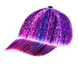 LED Light-Up Baseball Cap | Hip Hop Luminous Hat with 7 Color Lights, USB Rechargeable for Parties & Events