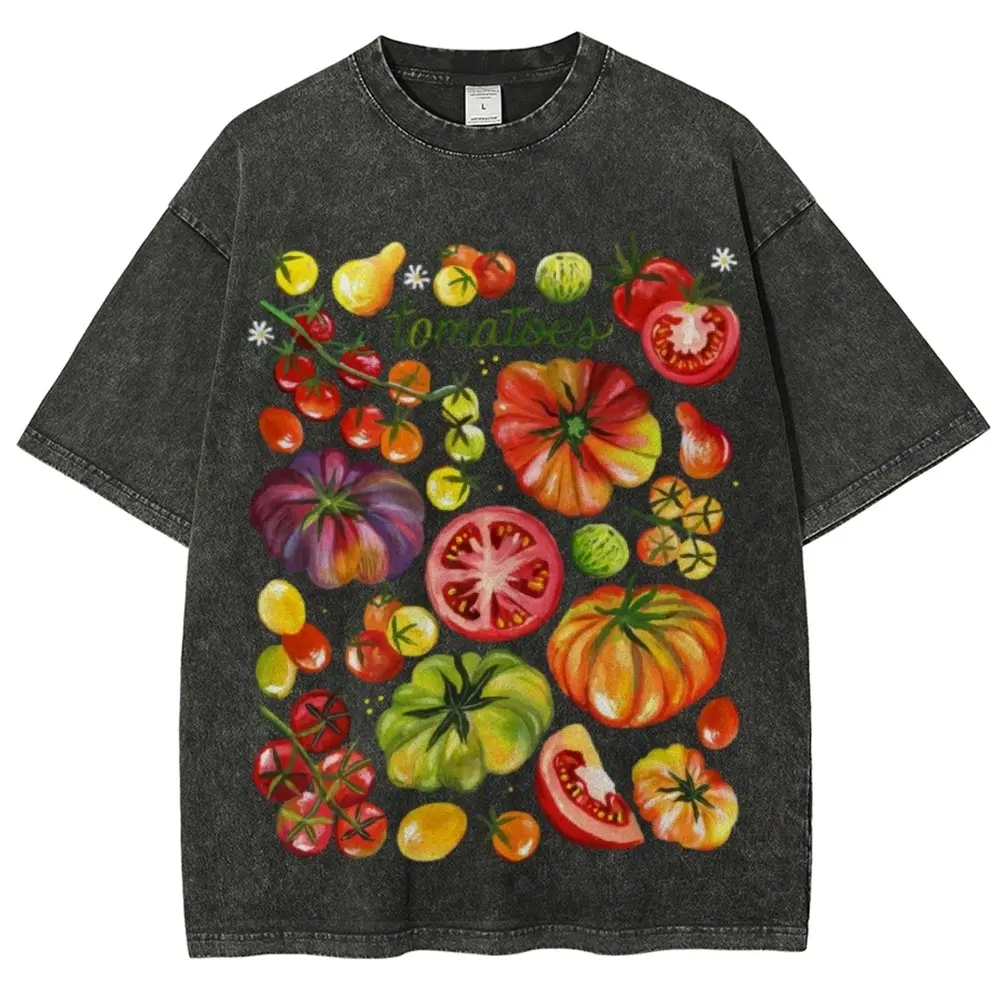 Tomatoes Unisex Vintage Washed Tee, Graphic Tee, Unisex Fashion, Full Color, Full Size, For Men, For Women