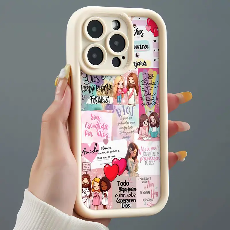 Cute Kawaii Anime Soft TPU Full Coverage Anti Drop Phone Case Suitable for IPhone 17 16 15 14 13 12 11 X XS Pro Max Plus, Samsung Galaxy S25 S24 S23 S22 S21 Shockproof Phone Case, Smartphone, Cellphone