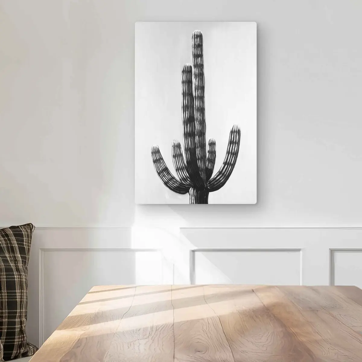 212 MAIN 12x18 in. Lightweight Aluminum Unframed Cactus Art Print - Minimalist Botanical Contemporary Art, Modern Home Decor for Bedroom Wall Accent