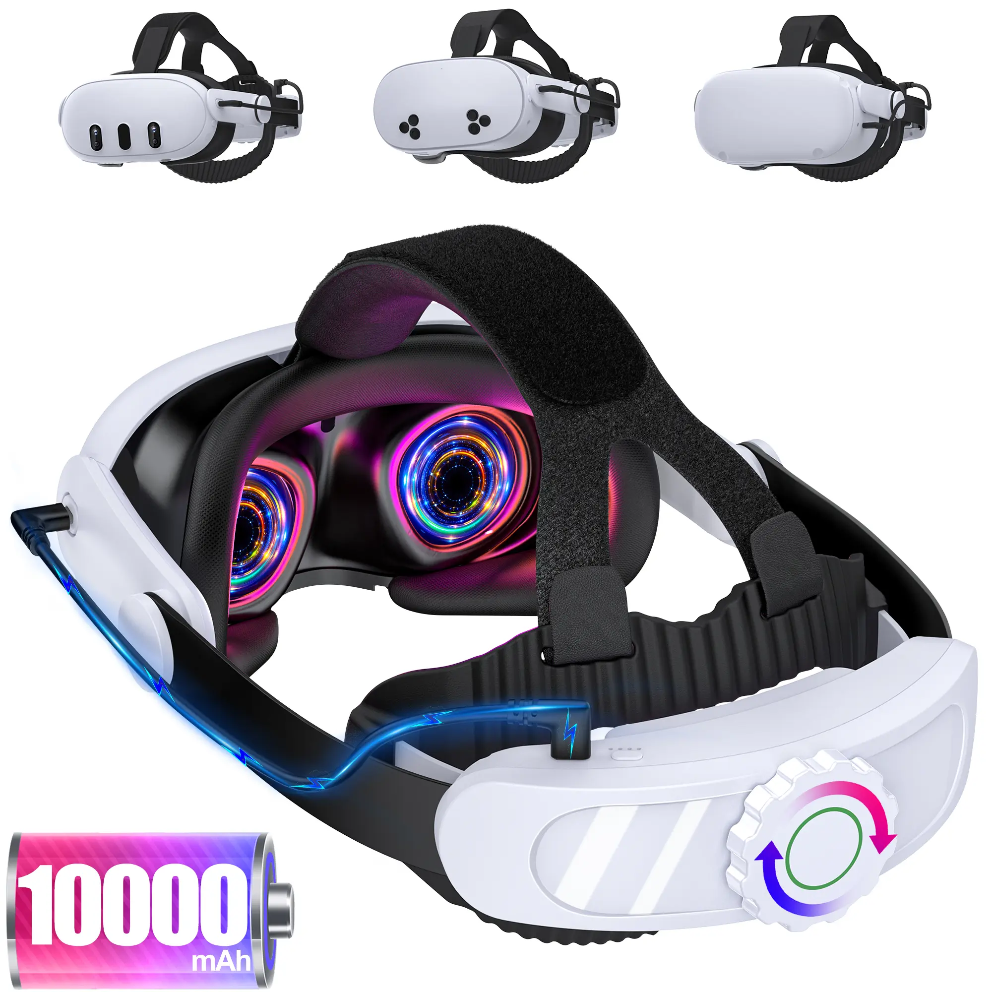Head Strap for Meta Quest 3S/3/2 | Adjustable Elite Strap Replacement, Extend PlayGame Time, Reduce Pressure, VR Headset Accessories