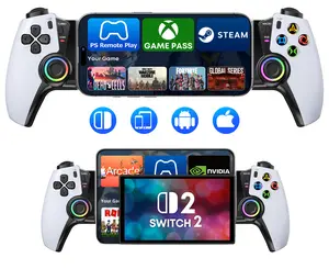 BEBONCOOL Telescopic Gaming Controller for iOS & Android Phones – Hall Effect Joysticks & Analog Triggers, Works with Switch/Switch OLED/Switch 2, Bluetooth Low-Latency