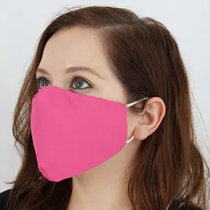 5 Pack Fuchsia Ultra Soft 100% Organic Cotton Face Masks, Reusable Fabric Masks With Soft Ear Loops 2 Ply