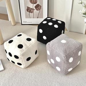 dice shaped throw pillow, 1 count creative decorative cushion, soft comfortable pillow for home living room bedroom sofa bed, home decor