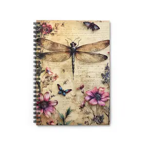 Dragonfly Notebook - Ruled Line Journal | Creative Novel Authors Journalism Writing Notebook for School and Work, Unique Butterfly Design