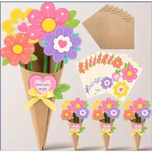 a DIY paper flower kit for handmade bouquet this 24 pcs flower craft set serves as mothers day flower bouquet craft kit perfect for flowers for crafts and thank you gift for mom teacher appreciation