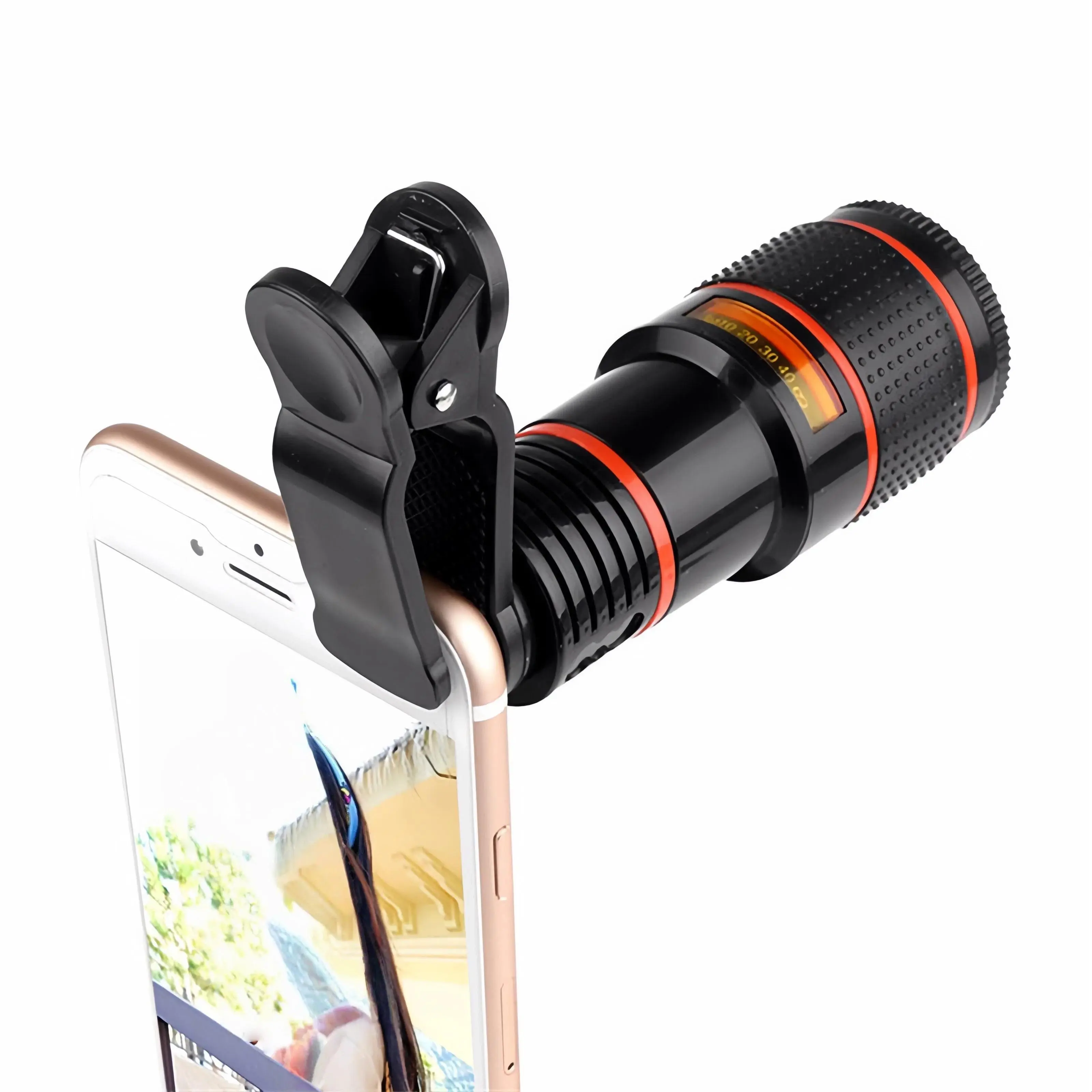 12X Professional Telephoto Camera Lens for Smartphones, Portable Telescopic Focus Universal HD Cellphone Accessory for Daily Use, Travel Gift