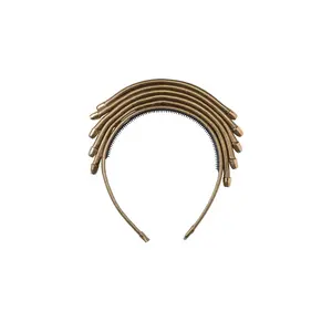 Rainbow Leather Headband - Copper