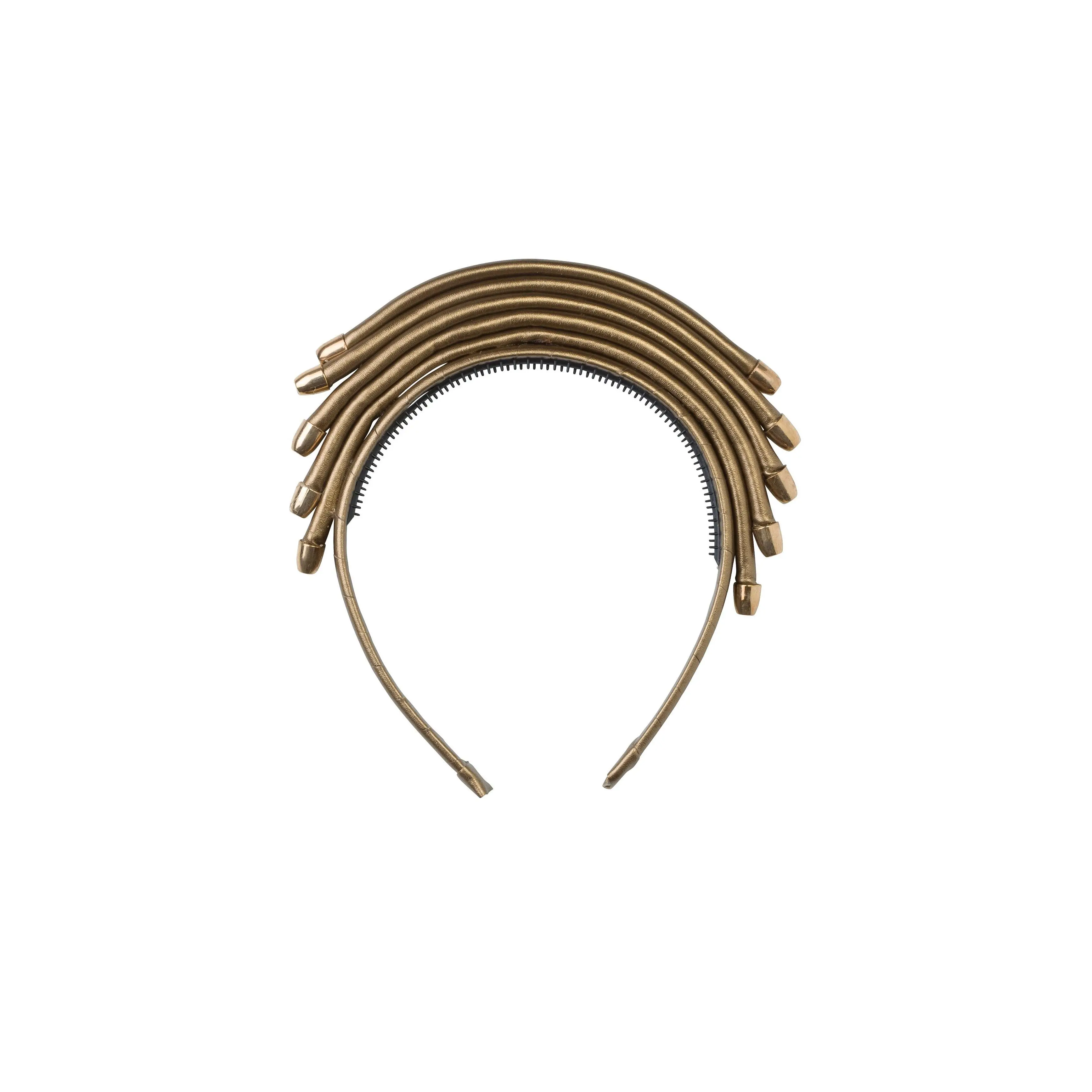 Rainbow Leather Headband - Copper