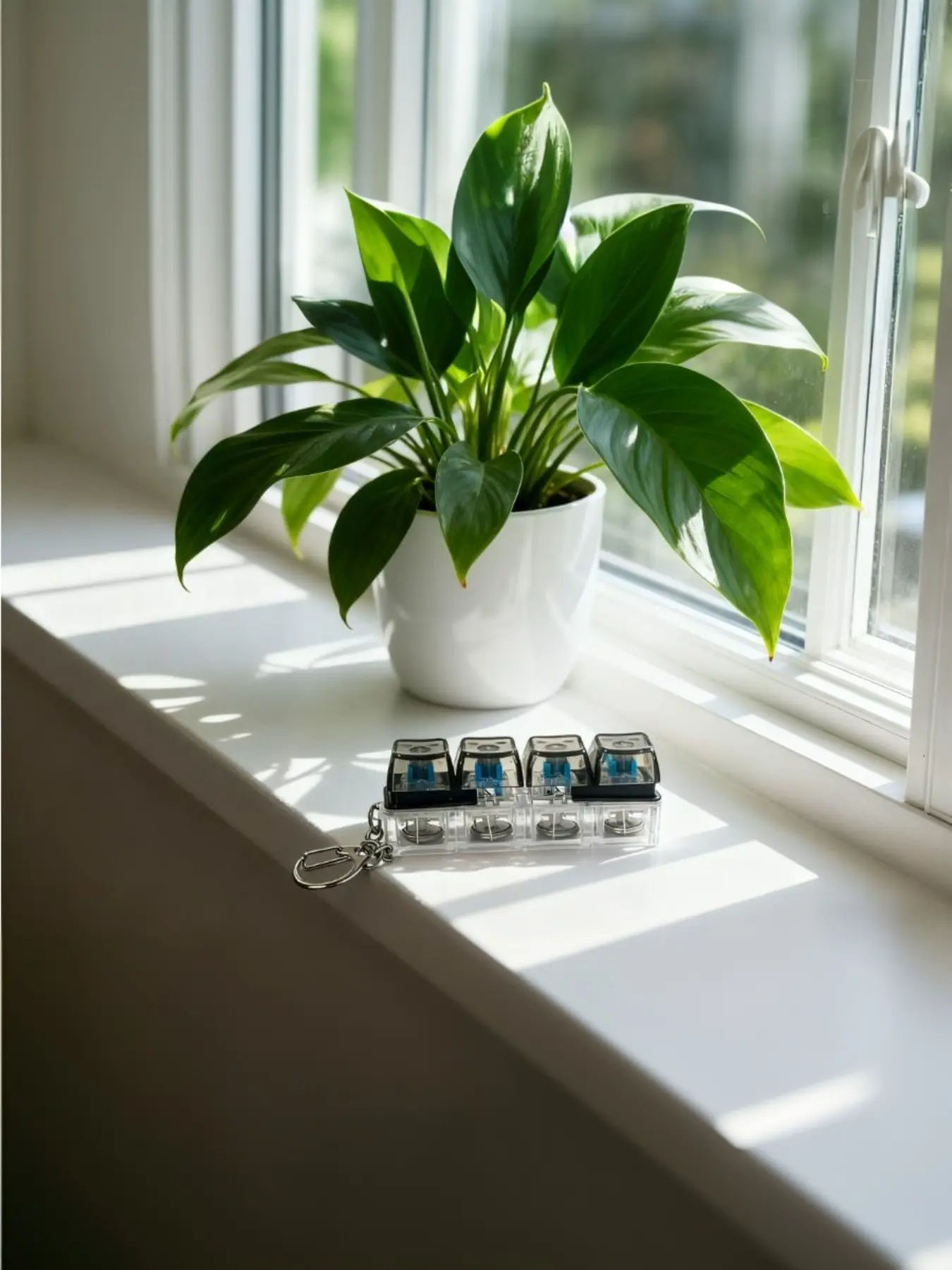 Stress-relieving toy mechanical keyboard, crystal keycaps with LED lights, transparent design, Stress Relief Fidget keyboard keychain, Stress Relief Tools Fidgeting#Fashionweek#Fallfreshness#test