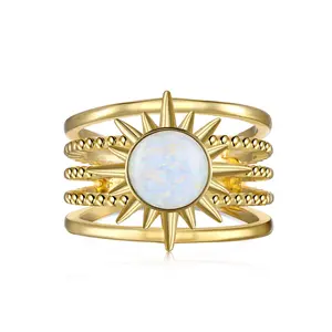 Lustrous Star Opal Ring
