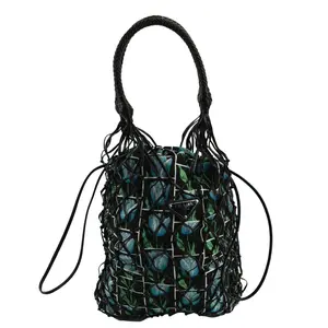 Pre-owned PRADA Fabric Mesh Tote Bags Rete Tote Bag Multicolor