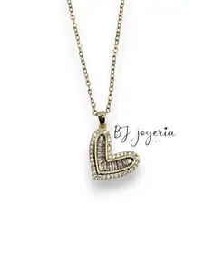 COPPER HEART PENDANT AND CHAIN (0834)