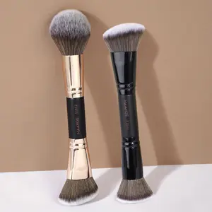 Makeup Brush Set with Storage Bag, 2 Counts Makeup Brushes for Foundation, Loose Powder, Blush, Contour, Highlighter, Professional Makeup Tools for Women