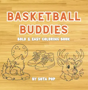 Basketball-Themed Coloring Book - Bold, Easy-to-Use for Kids (Collectibles & Entertainment, Comics & Manga Category)