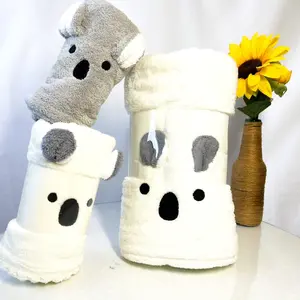 Microfiber Animal Face Body Shower Cap Towel Set Soft