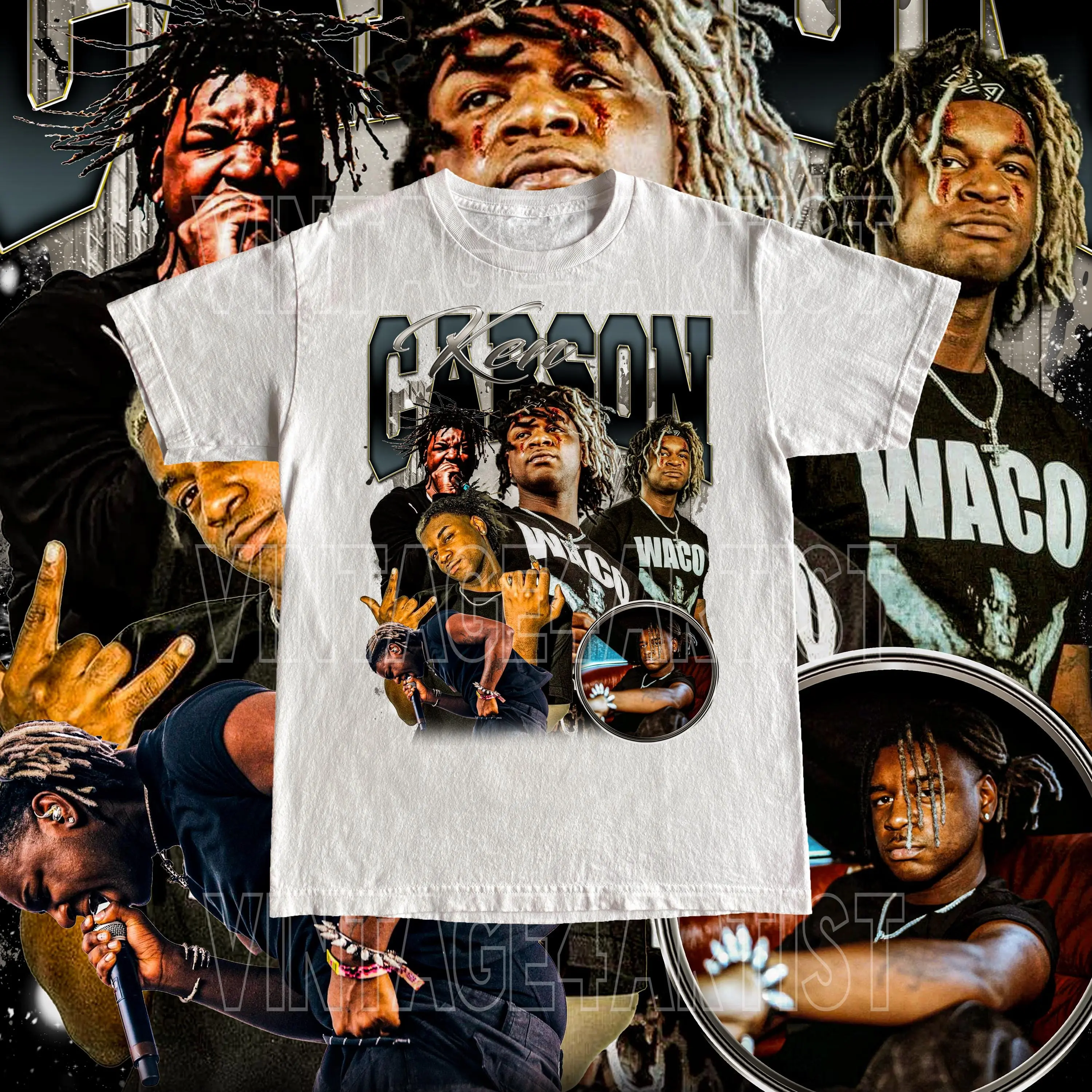 Vintage Ken Carson Shirt – Opium Label Custom Tee