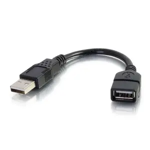 USB Cable, USB A to A Cable, Short Extension USB Cable for USB Devices, 6 Inch USB Cord, Black, 1 Count,