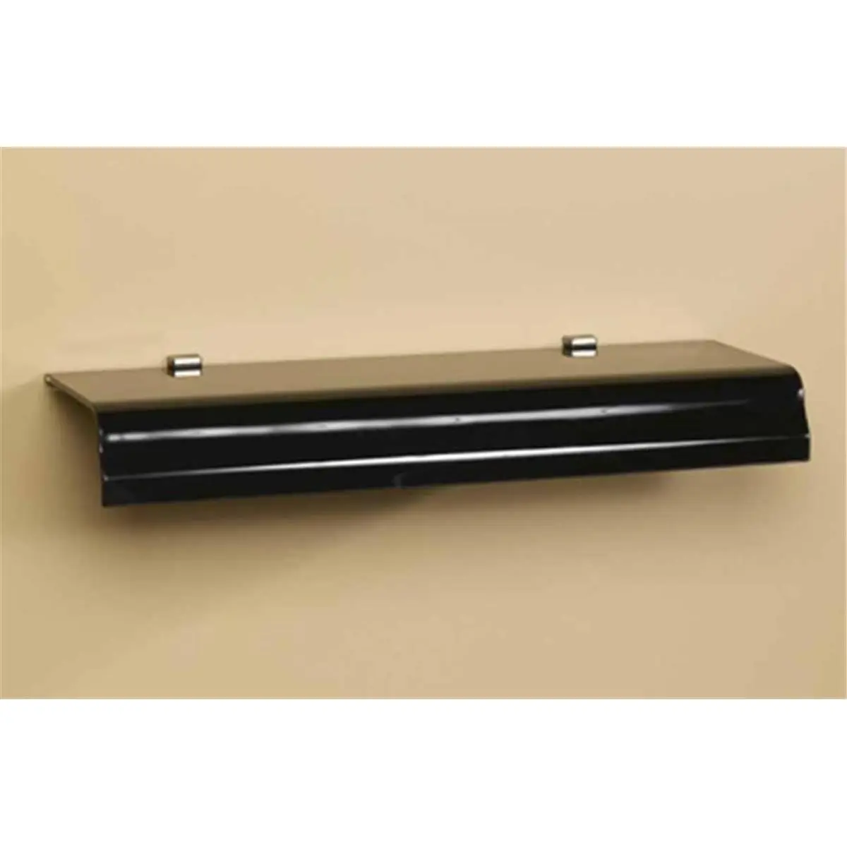 Amore Designs Concepts Cascade Black Glass Wall-Mount 1-Layer Shelf, 8x24 in Curved Edge Floating Shelf with 8x24x5/16 in Dimensions for Home Decor