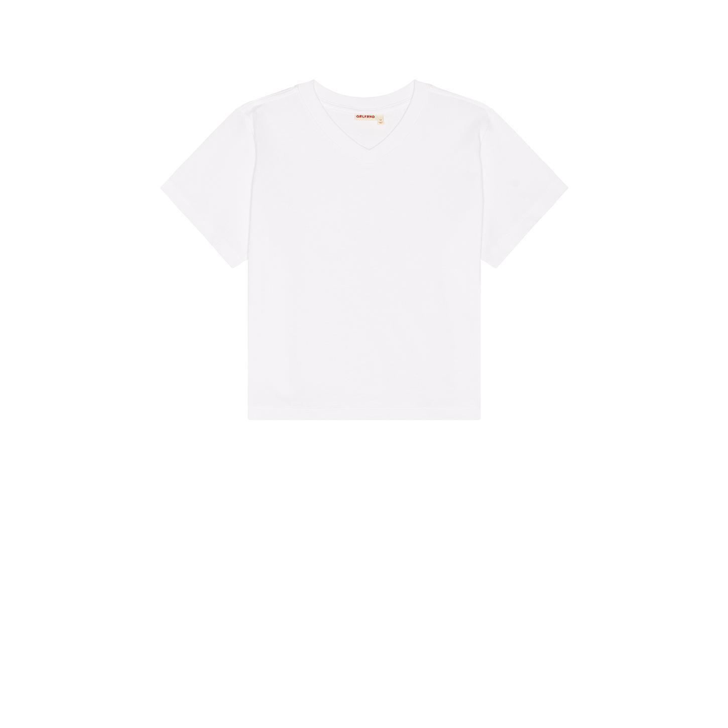 GRLFRND V-neck Boy Tee in Navy