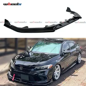 For 2022 - 2024 Honda Civic All Models - Gloss Black Front Bumper Lip Spoiler & Splitter Car Accessories