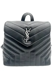 Pre-owned Yves Saint Laurent QUILTED CALFSKIN Backpacks YSL LOULOU BACKPACK
