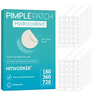Large Quantity Clear Acne Blemish Pimple Patch Barrier Patches, Alcohol-Free & Fragrance-Free, Waterproof & Skin-Friendly, Daytime & Nighttime Use