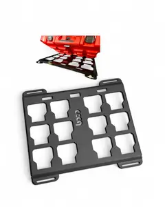 Mount for Milwaukee Packout Dual Full Width, Light Duty & Slim, Low Profile, 14 gauge steel, Store & Organize your Tools Storeage Box. Versitile wall or floor mount. Ready for off-road, utility or work vehicles. Toolbox Storage Box