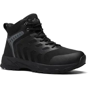 Non Slip Work Boots for Men Comfortable Slip Resistant Work Shoes Waterproof Restaurant Chef Shoes Breathable Mesh Ankle Boot Food Service Walking Sneakers