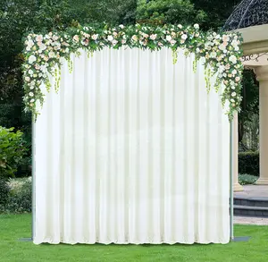 14 ft x 57" Chiffon Event Backdrop Curtain Drape Panel - Ivory (1pc)