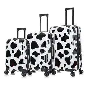 InUSA PRINTS Lightweight Hardside spinner 3 Pc Set-Cow