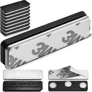 Curtain Magnets- 12 Pair Curtain Magnets Closure with Adhesive for Blackout Curtains, Magnetic Curtain Clips to Hold Curtains Closed