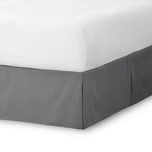 Bare Home Tailored 15" Pleated Bed Skirt - Simple Design for Polished Look - Machine Washable & Easy Care Bedroom