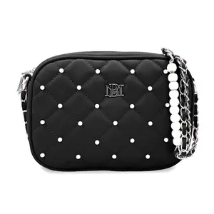 Badgley Mischka Quilted Pearl Mini Purse